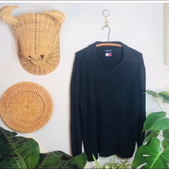 vsco 90s ribbed Tommy Hilfiger oversized sweater - Picture 4 of 8